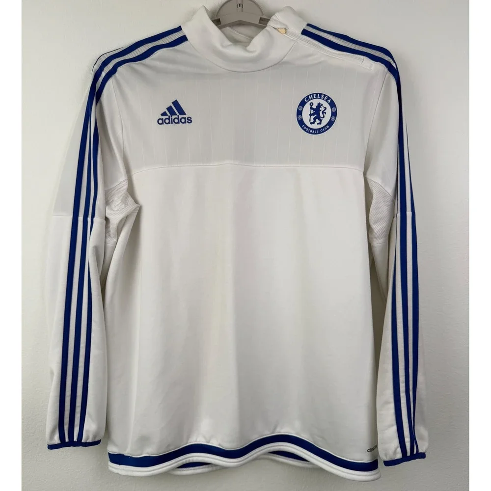Adidas Chelsea FC Training Top Mens XL White Excellent Soccer Climacool S12044